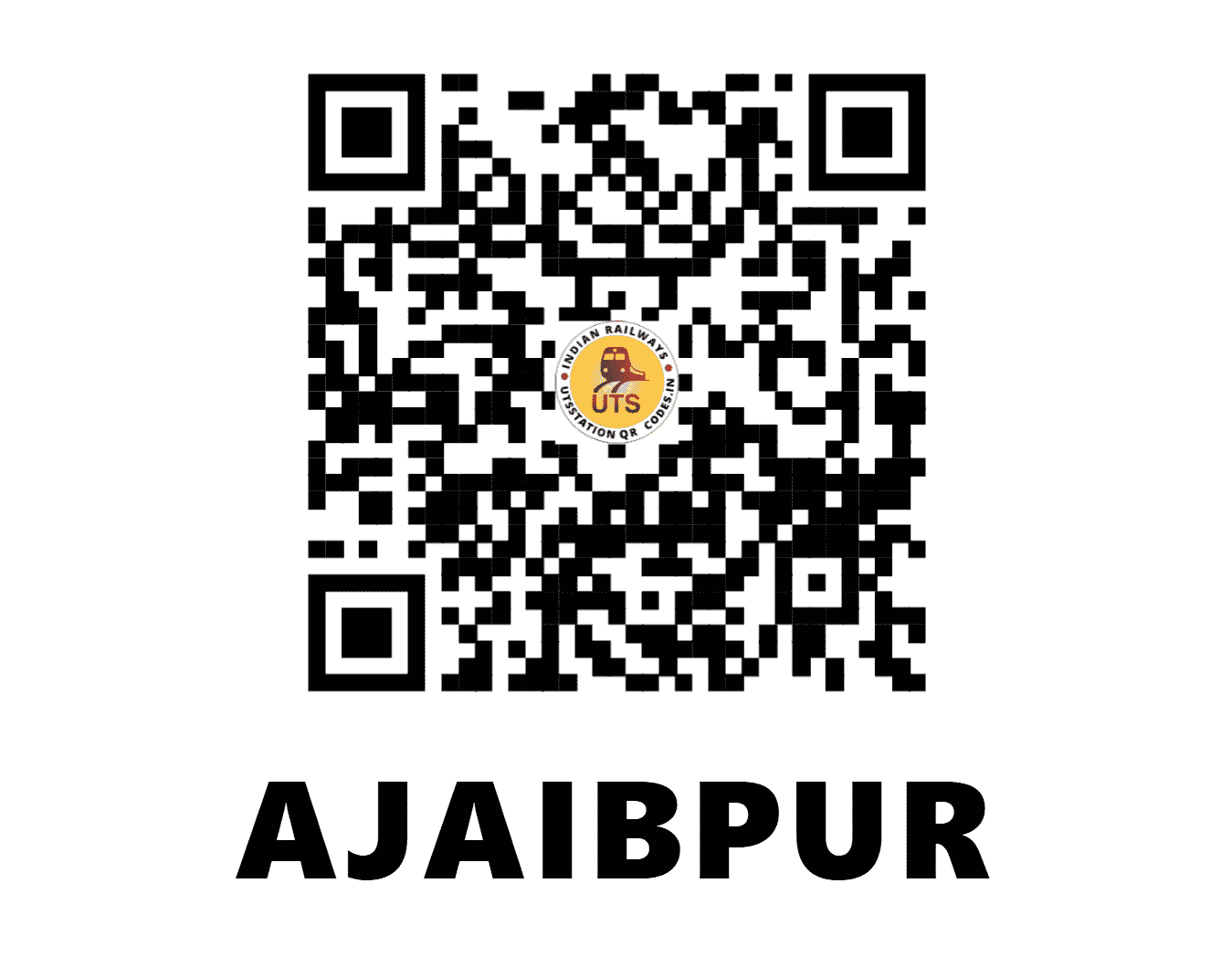 UTS QR Code for AJAIBPUR - AJR - NC (UTTAR PRADESH)